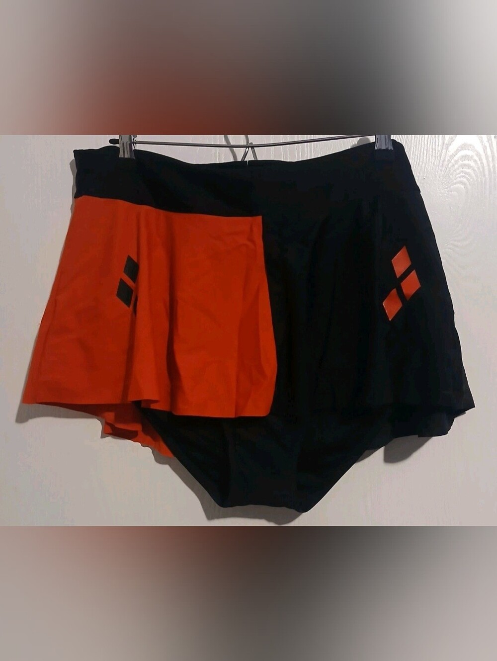 DC Comics Harley Quinn Skirted Swim Bottoms Costume Hot Topic Woman's Size 2XL